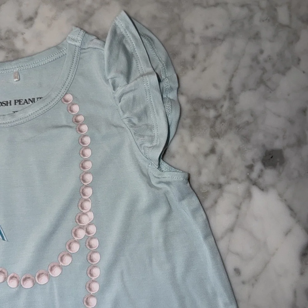 NWOT POSH PEANUT RUFFLE SHORT SLEEVE SHIRT 3/4T